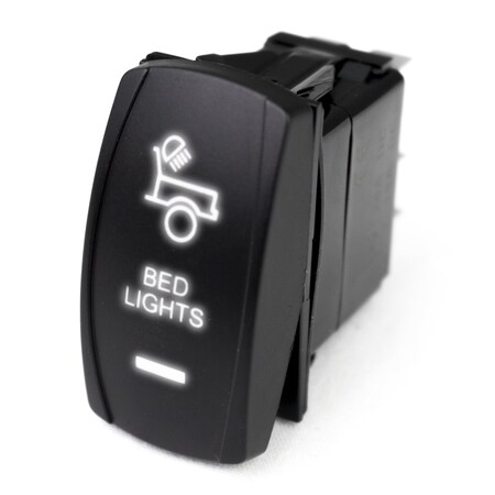 Race Sport Led Rocker Switch W/ White Led Radiance (Bed Lights) RSLE39W